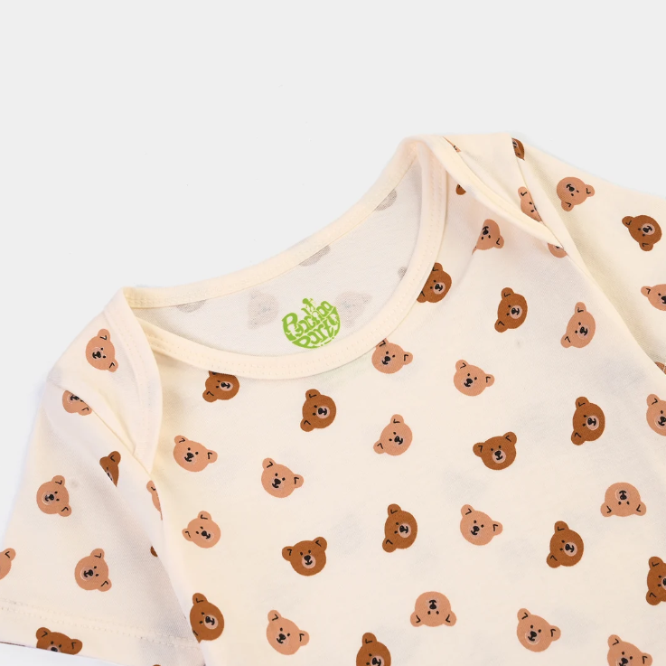 Infant Boys Cotton Jersey 2 Piece Set BABY BEAR- Beige