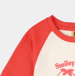 Girls Thermal T-Shirt (Smiley World) - White